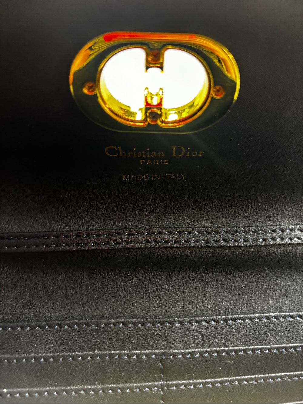 Dior Black Leather Crossbody with Gold CD Chain - Picture 9 of 16
